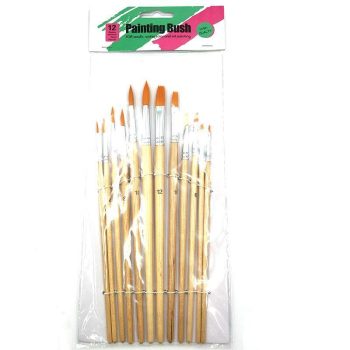 Lot Nylon Hair Oil Painting Brushes Set - Image 2