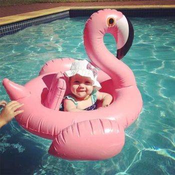 Baby inflatable flamingo pool float - Image 11