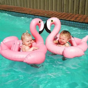 Baby inflatable flamingo pool float - Image 6