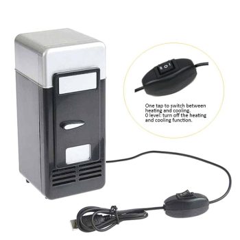 Black Red USB Cans Cooler Car Refrigerator - Image 8