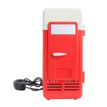 Black Red USB Cans Cooler Car Refrigerator - Image 9