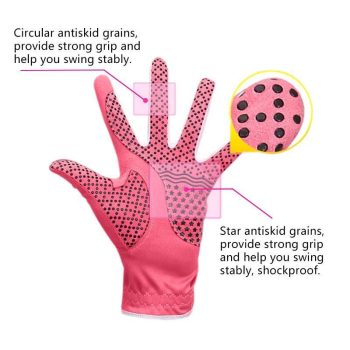 Pink Purple Ladies Golf Gloves - Image 5