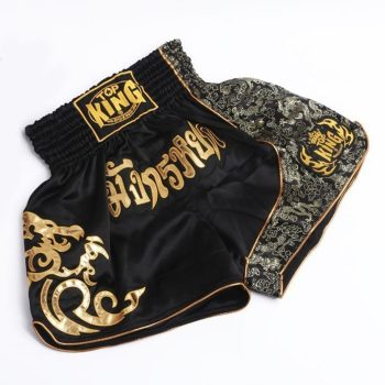 Black Muay Thai Shorts Men's Boxing Pants Printing MMA Shorts