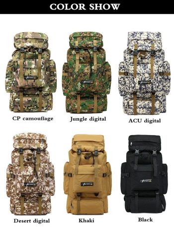 Large Camouflage Backpack Travel Bag - Image 7