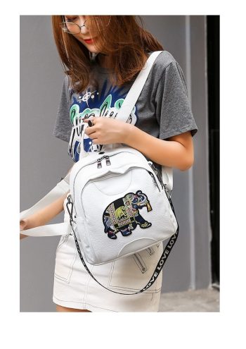 Leather Bohemian Elephant Backpack - Image 5