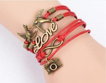 Multi-Layer Leather Charm Bracelet - Image 10