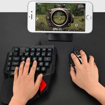 Professional Single Hand USB Wired Back-lit Gaming Keyboard - Image 4