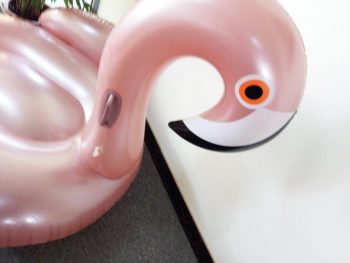 Pink Giant Inflatable Flamingo Unicorn pool float - Image 4