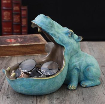 Hippo Statue Decoration Resin
