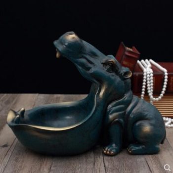 Hippo Statue Decoration Resin - Image 3