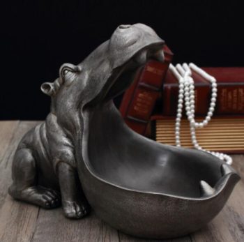 Hippo Statue Decoration Resin - Image 2