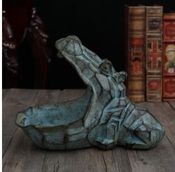 Hippo Statue Decoration Resin - Image 4
