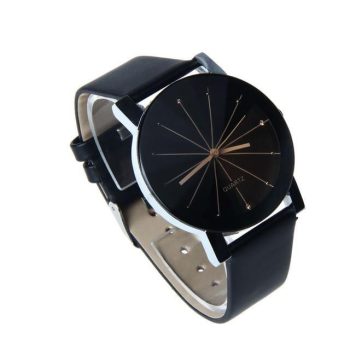 Dial Clock Leather Wrist Men Women Quartz Watches - Image 6