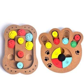 Educational Wooden Paw Puzzle Dog Toy