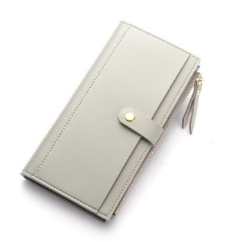 Long Solid Luxury Brand Women Wallets Fashion Hasp Leather - Image 3