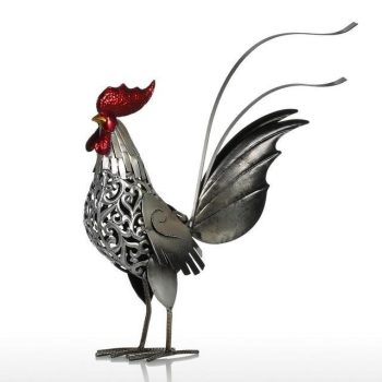 Metal Figurine Iron Rooster - Image 3