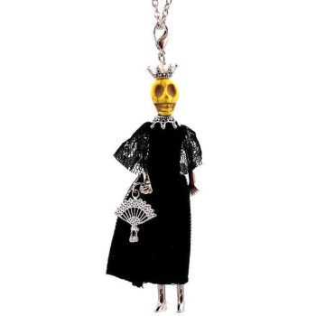 Bride and Groom Queen Halloween doll Skull Necklace - Image 13