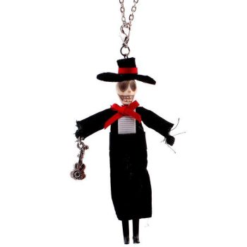 Bride and Groom Queen Halloween doll Skull Necklace - Image 2