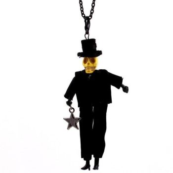 Bride and Groom Queen Halloween doll Skull Necklace - Image 10