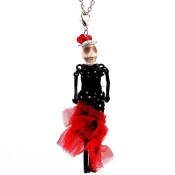 Bride and Groom Queen Halloween doll Skull Necklace - Image 8