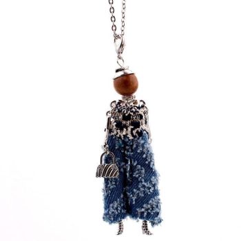 Bride and Groom Queen Halloween doll Skull Necklace - Image 9