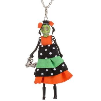 Bride and Groom Queen Halloween doll Skull Necklace - Image 3