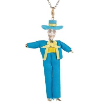 Bride and Groom Queen Halloween doll Skull Necklace - Image 6