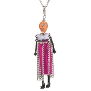 Bride and Groom Queen Halloween doll Skull Necklace - Image 5