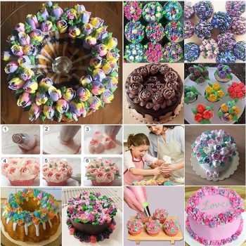 Flower Cream Pastry Tips Nozzles Bag Cupcake Decorating Tools - Image 4