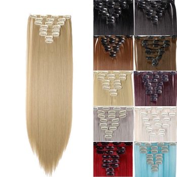 straight natural hair with clip