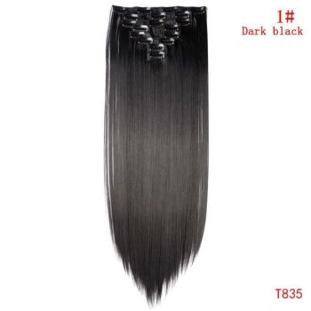 straight natural hair with clip - Image 8