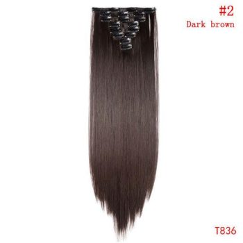 straight natural hair with clip - Image 2