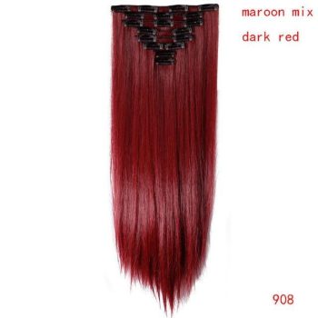 straight natural hair with clip - Image 22