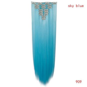 straight natural hair with clip - Image 16