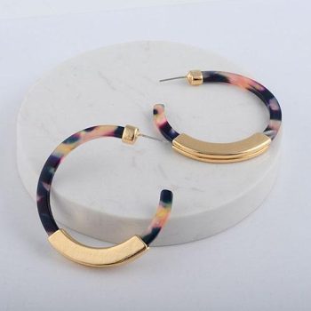 Bohemia Acrylic Acetate Hoop Earrings - Image 4