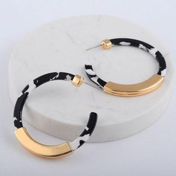 Bohemia Acrylic Acetate Hoop Earrings - Image 3