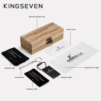 KINGSEVEN Original Wood Sunglasses - Image 7