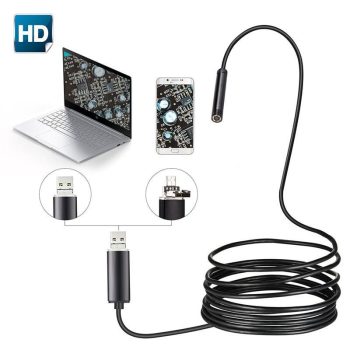 7mm 2 IN 1 USB Endoscope 480P HD Snake Tube