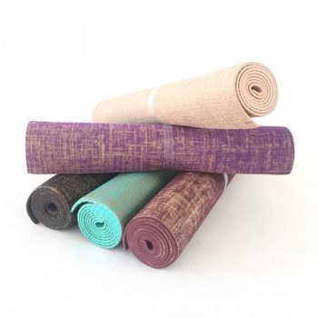 Linen PVC long thick non-slip yoga mat