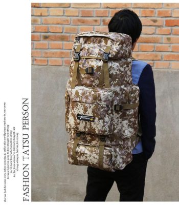 Large Camouflage Backpack Travel Bag - Image 21
