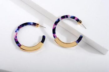 Bohemia Acrylic Acetate Hoop Earrings - Image 9