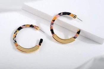 Bohemia Acrylic Acetate Hoop Earrings - Image 10