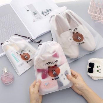Brown Bear Transparent Cosmetic Bag - Image 9