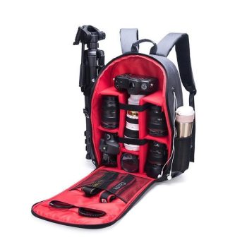 Waterproof Nylon Camera Backpack Case fit 15.6" Laptop Bag - Image 2