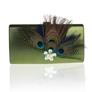 Peacock Feather Clutch Bag - Image 8