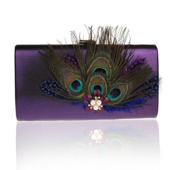 Peacock Feather Clutch Bag - Image 6
