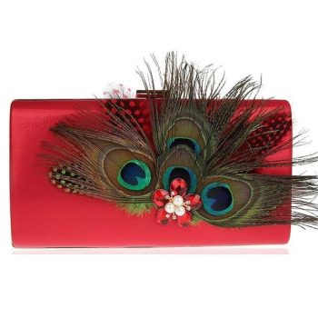 Peacock Feather Clutch Bag - Image 4