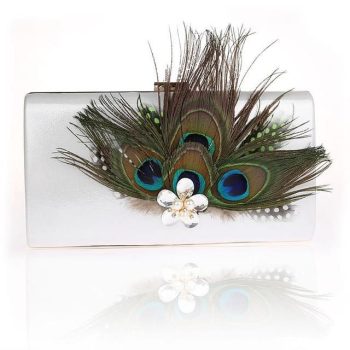 Peacock Feather Clutch Bag - Image 5