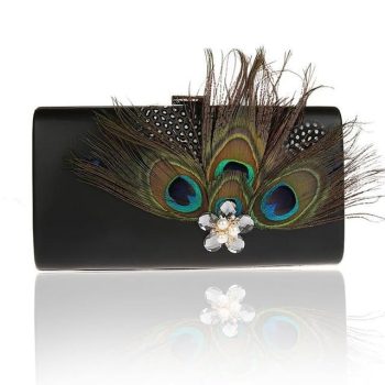 Peacock Feather Clutch Bag - Image 2