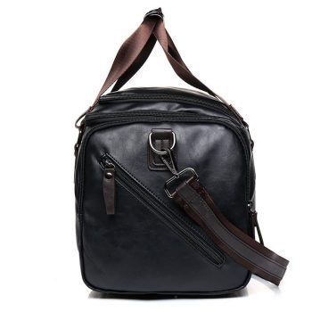 Luxury Black Leather Travel Bag - Image 6